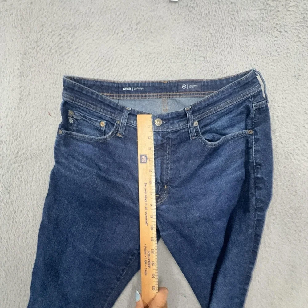 AG Adriano Goldschmied Everett Jeans Mens 34x34 Blue Slim Straight Stretch Denim